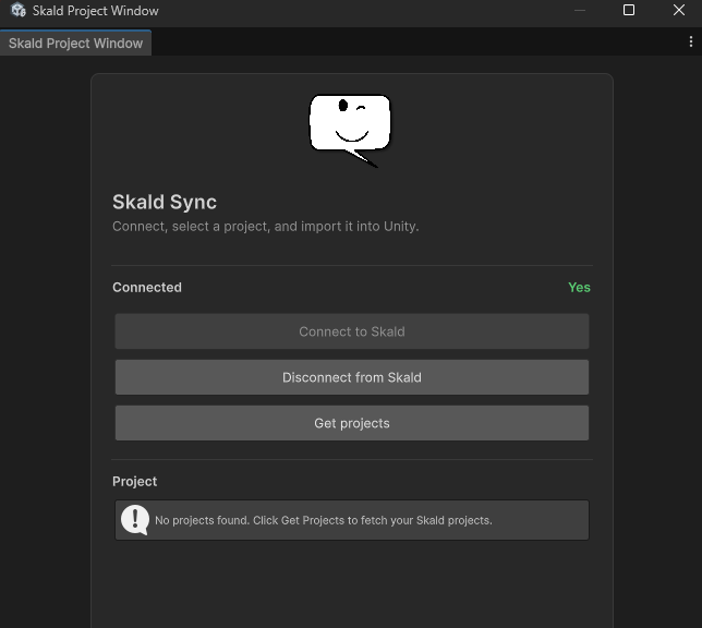 The Skald Sync window